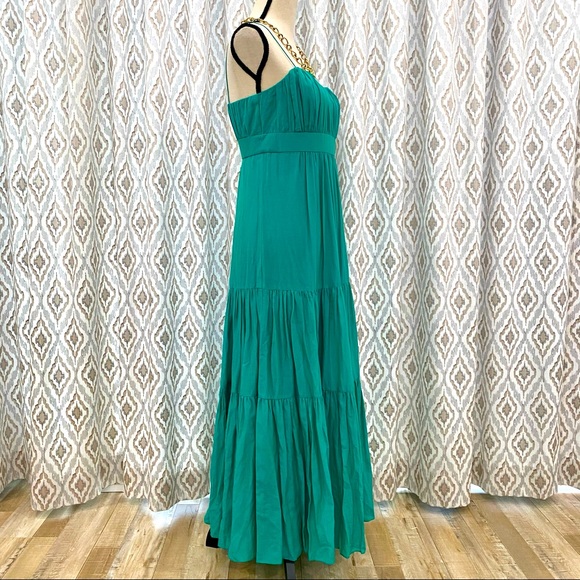 LAUREN BY RALPH LAUREN Tiered Teal Maxi Dress NWOT - Picture 4 of 6